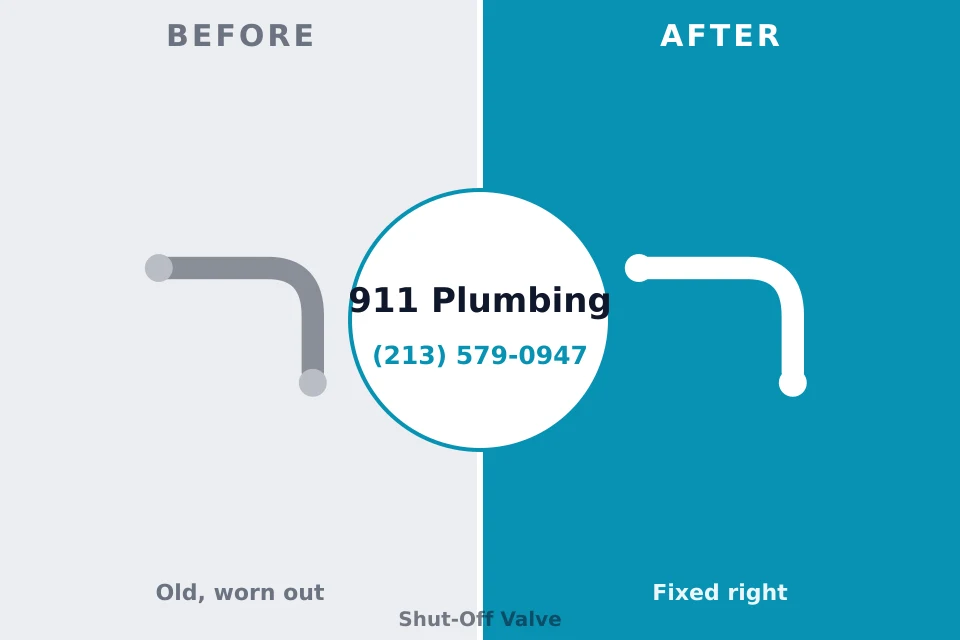 Before and after: plumbing repair North Aurora, IL